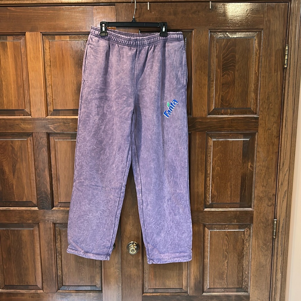 Nwot Rare Htf Fanta Sweatpants Tie Dye Purple Size Xl Coca Cola Pants Adult